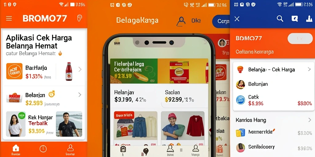 Antarmuka BROMO77 menampilkan berbagai pilihan produk dengan harga yang jelas.