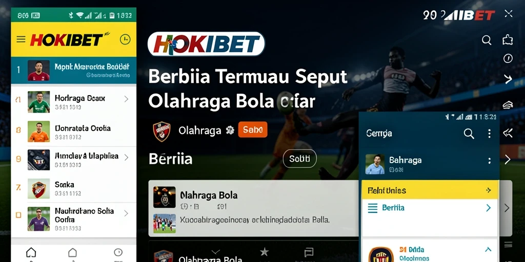 Antarmuka HOKIBET yang menarik untuk berita olahraga bola.