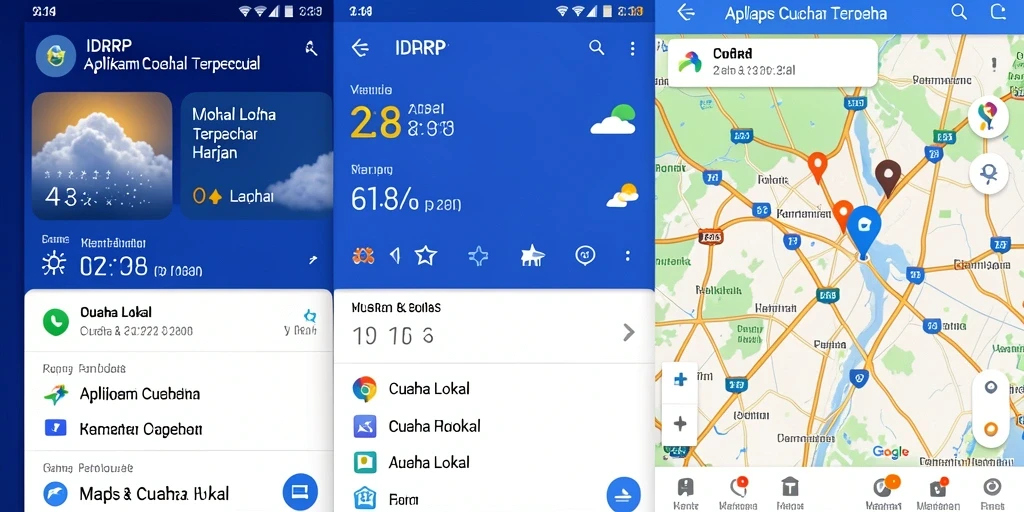 Antarmuka aplikasi Cuaca Lokal IDRRP yang informatif dan mudah digunakan.