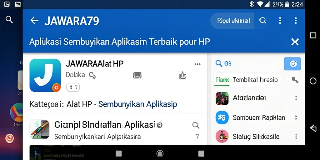 Antarmuka utama JAWARA79 untuk menyembunyikan aplikasi dengan mudah.
