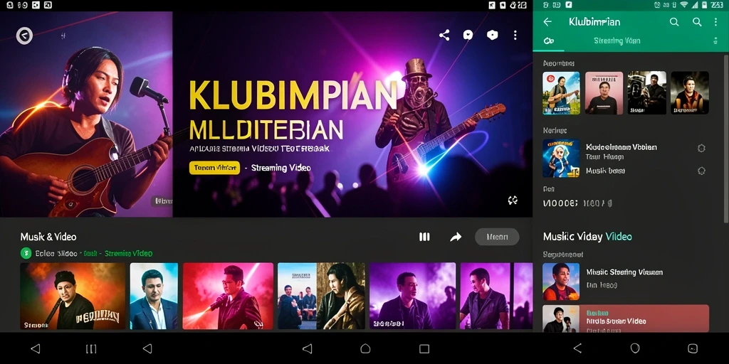 Tampilan antarmuka KLUBIMPIAN dengan fungsi Streaming Video yang menarik.