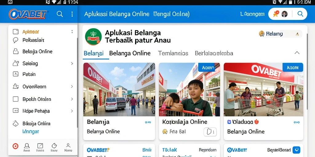 Antarmuka aplikatif yang ramah pengguna untuk belanja online.