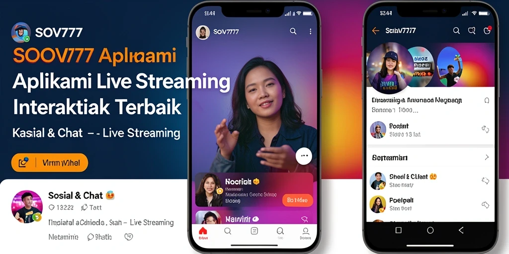 Tampilan antarmuka SOV777 yang menarik dan user-friendly untuk Live Streaming.