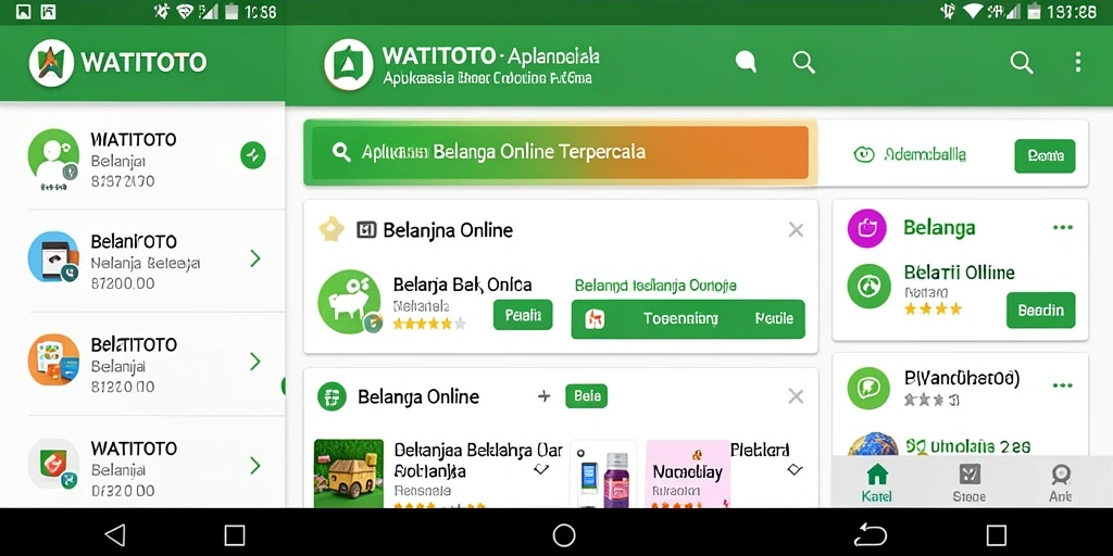 Screenshot antarmuka WATITOTO yang mudah digunakan untuk belanja online.